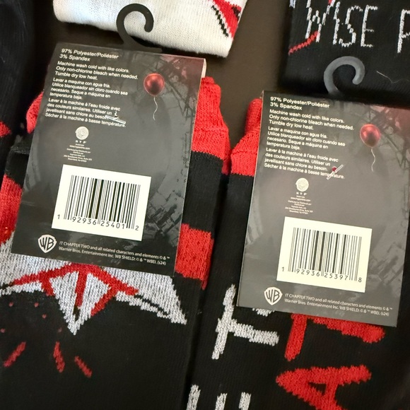 ππ PENNYWISE βITβ LIMITED EDITION 5-PIECE CREW SOCK COLLECTION. BRAND NEW. - Picture 10 of 11